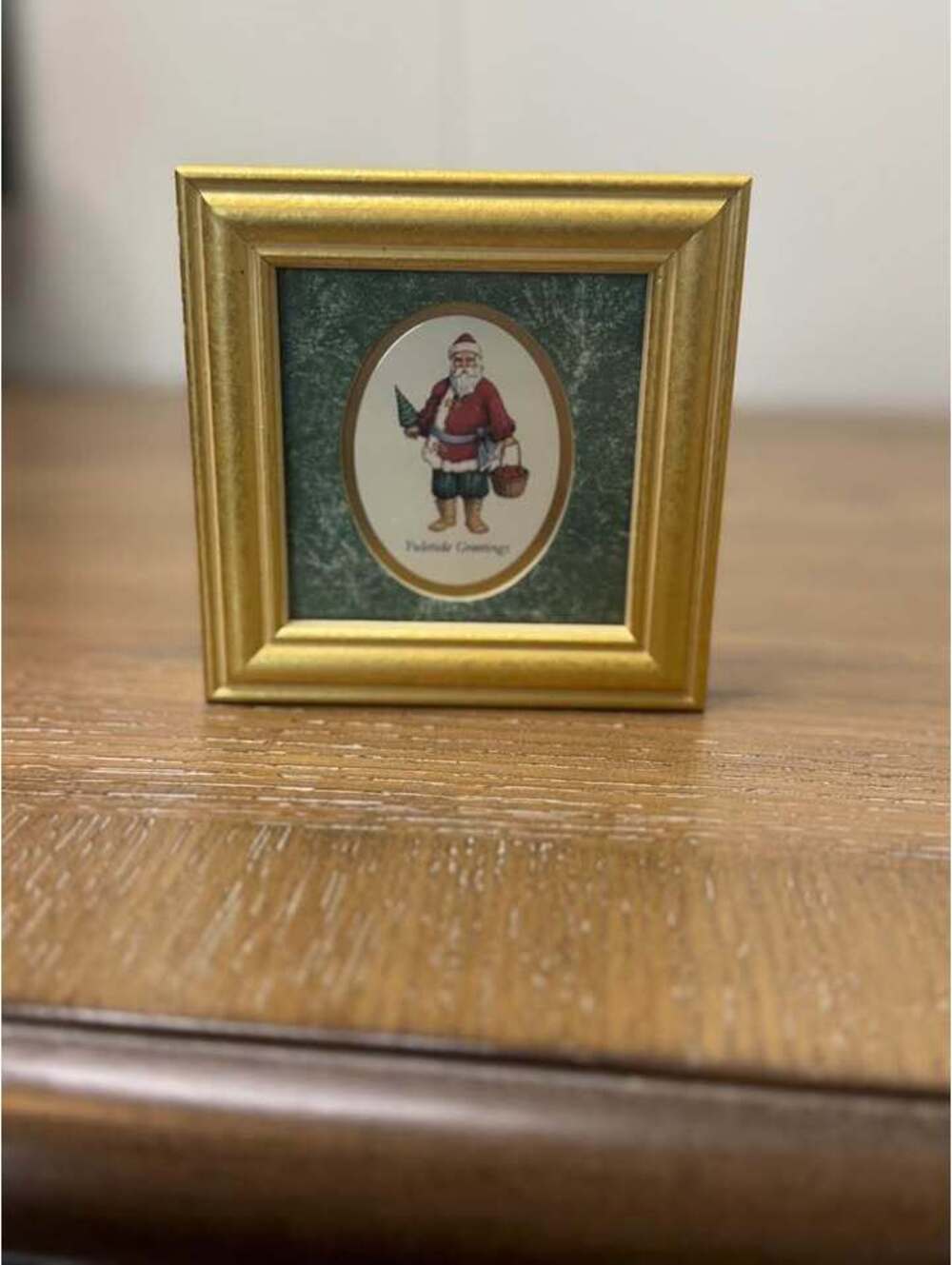 Heartfelt Traditional Santas "Yuletide Greetings" Framed Art by Kathy Seek